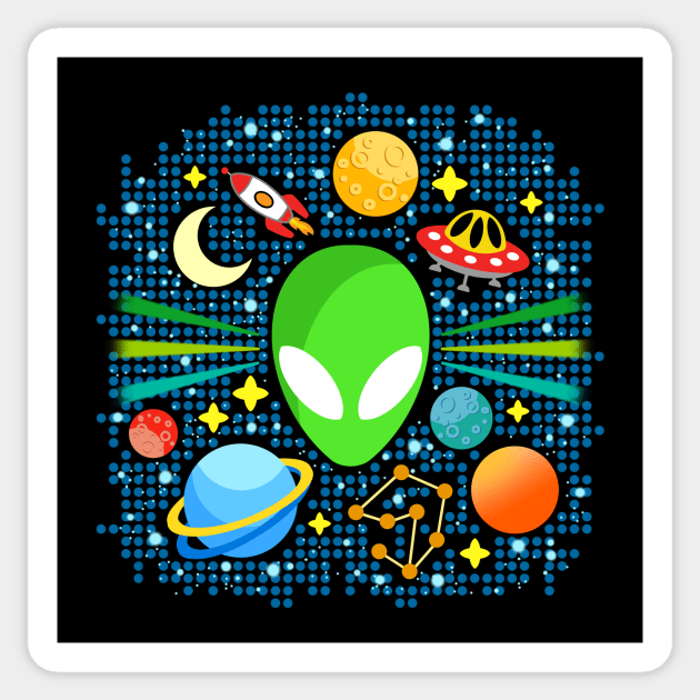 Alien Sticker by AdrianaStore